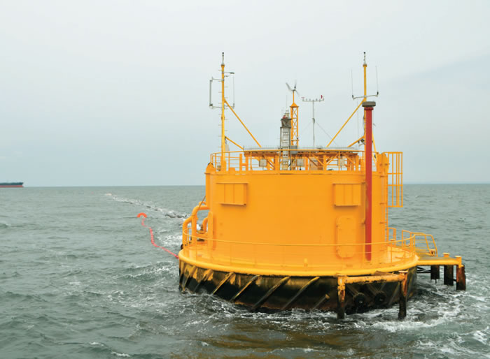 Buoy in the port of Constanta