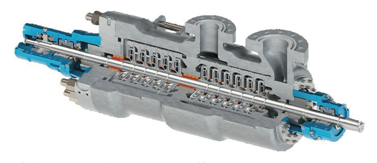 Fig. 8. Design features of UHCDp pumps (BB5 type API 610)