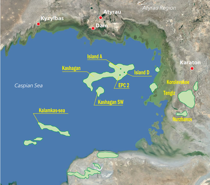 Острова в каспийском море на карте