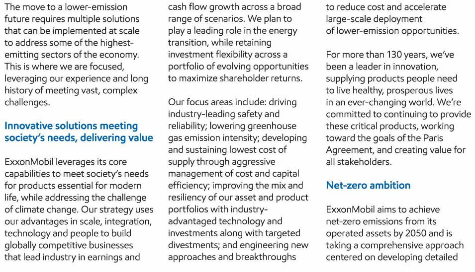 ExxonMobil's Commitment to Driving Emission Reductions in Support of a Net-zero Future