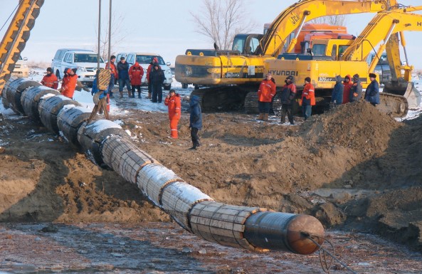 Construction of Kazakhstan-China pipeline