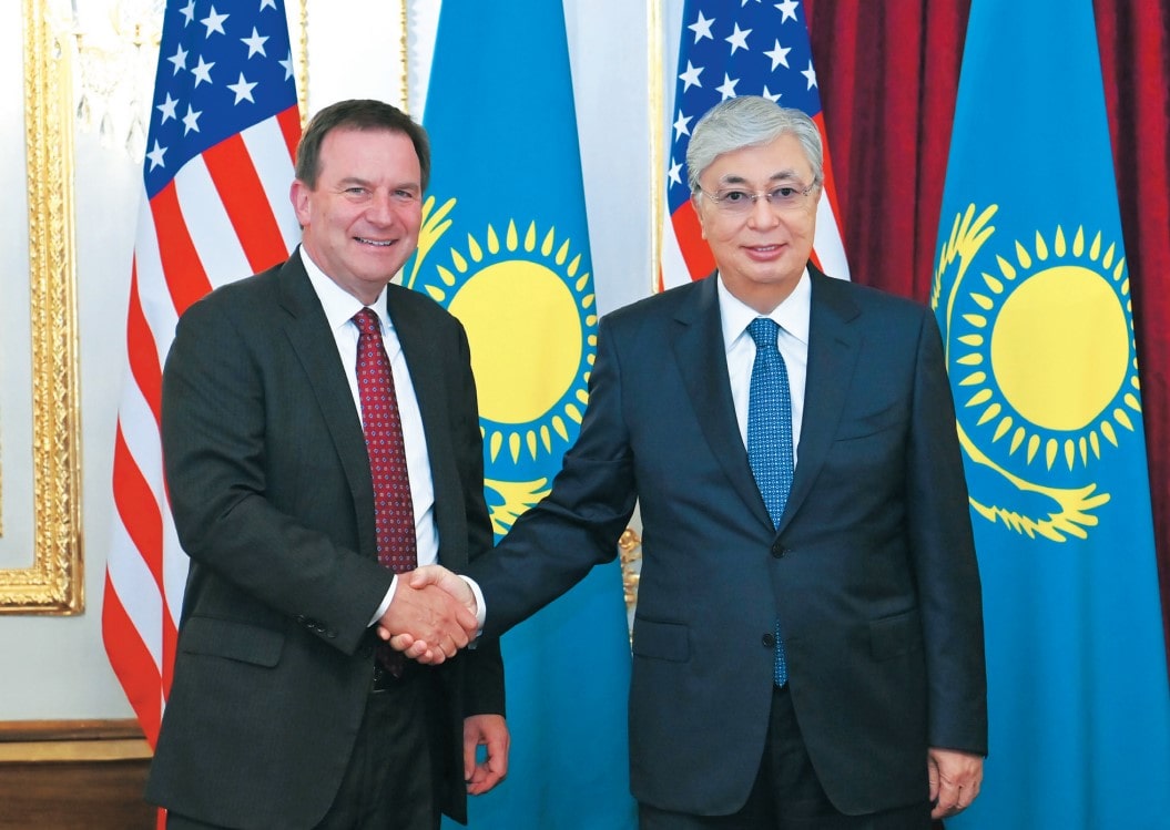 President of the Republic of Kazakhstan, Kassym-Jomart Tokayev and Senior Vice President of Exxon Mobil Corporation, Neil A. Chapman.