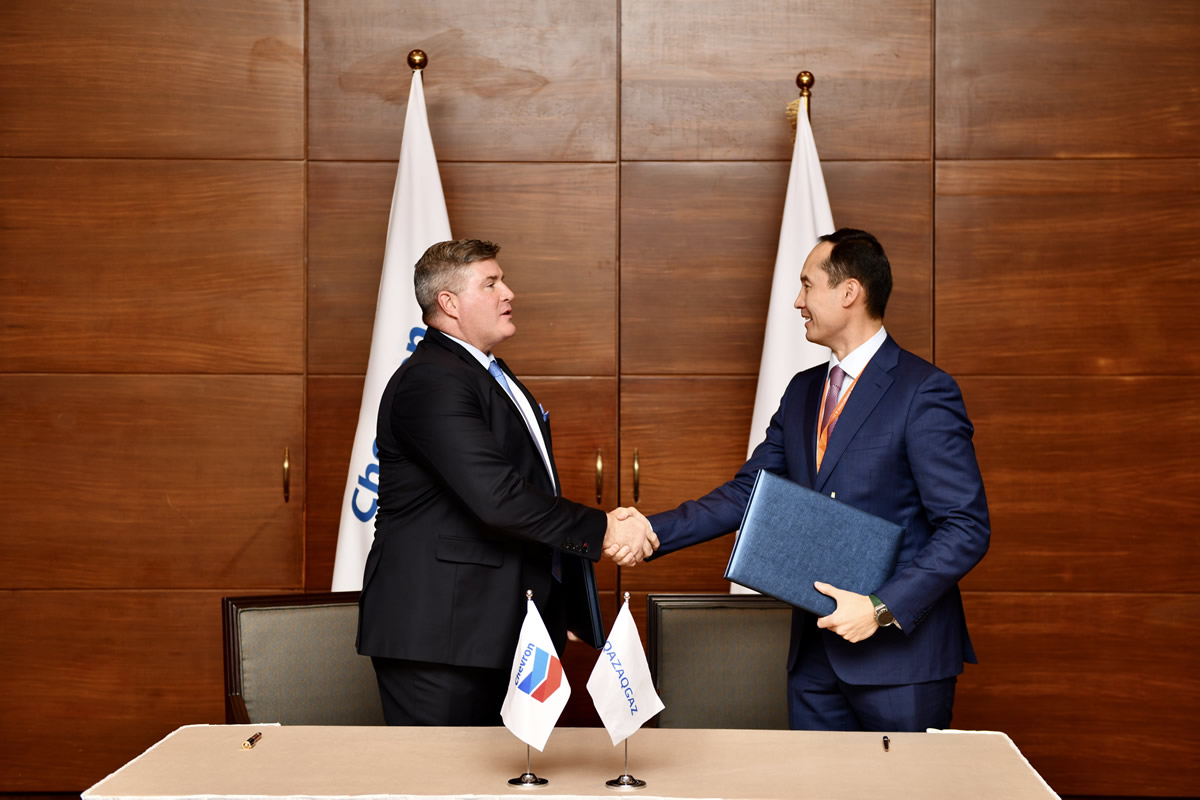 «Шеврон» и QazaqGaz объявили о сотрудничестве по вопросам энергетического перехода и газовой стратегии Республики Казахстан